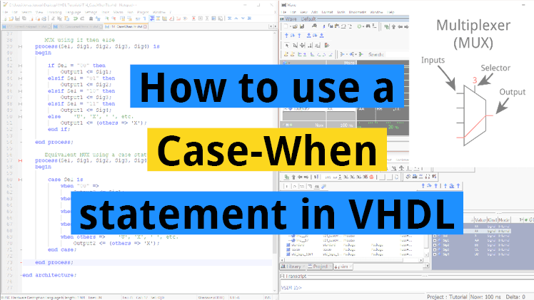 How to use a Case-When statement in VHDL
