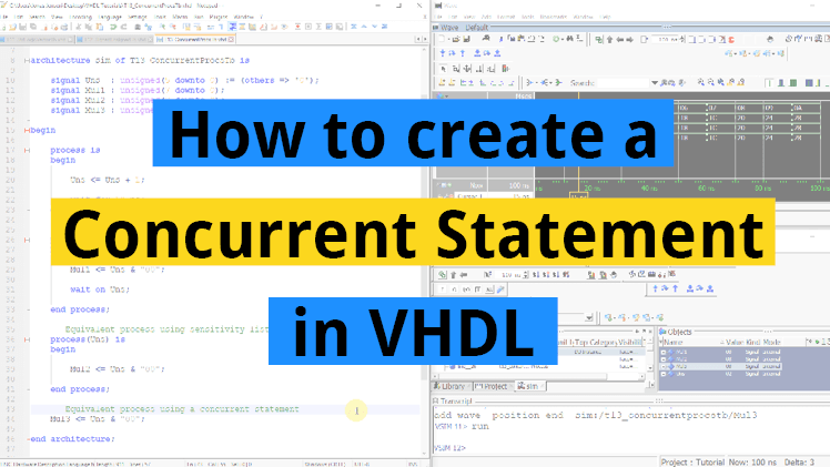 How to create a concurrent statement in VHDL