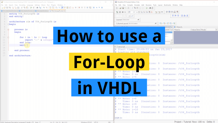 How to use a For loop in VHDL
