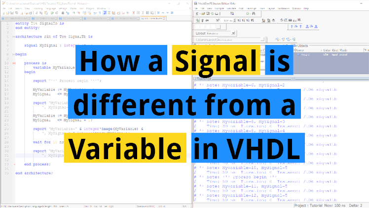 How a signal is different from a variable in VHDL