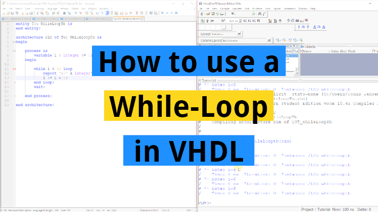 How to use a While loop in VHDL
