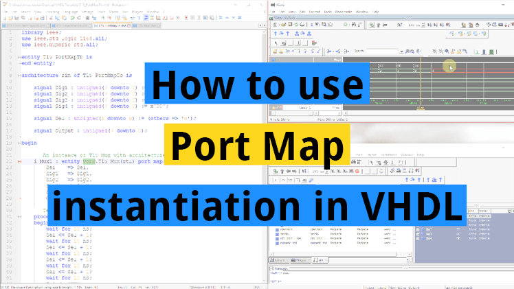 How to use Port Map instantiation in VHDL