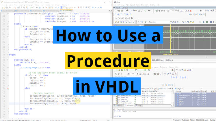 How to use a procedure in VHDL