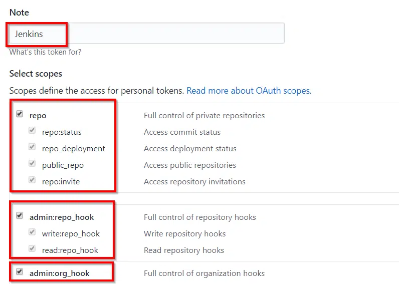 GitHub new personal access token