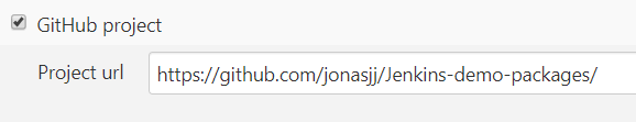 GitHub project URL setting in Jenkins job