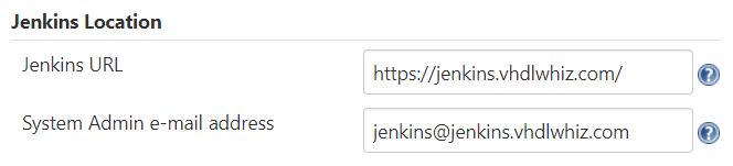 System admin email setting in Jenkins