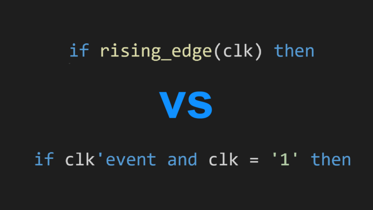Clk’event vs rising_edge