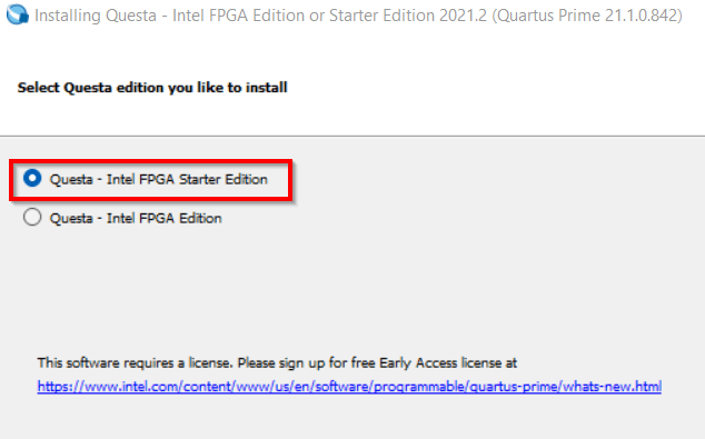 Questa-Intel FPGA Starter Edition