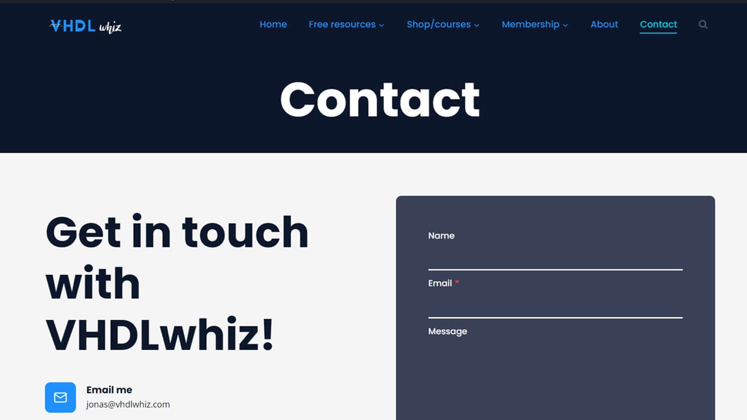 Contact - VHDLwhiz