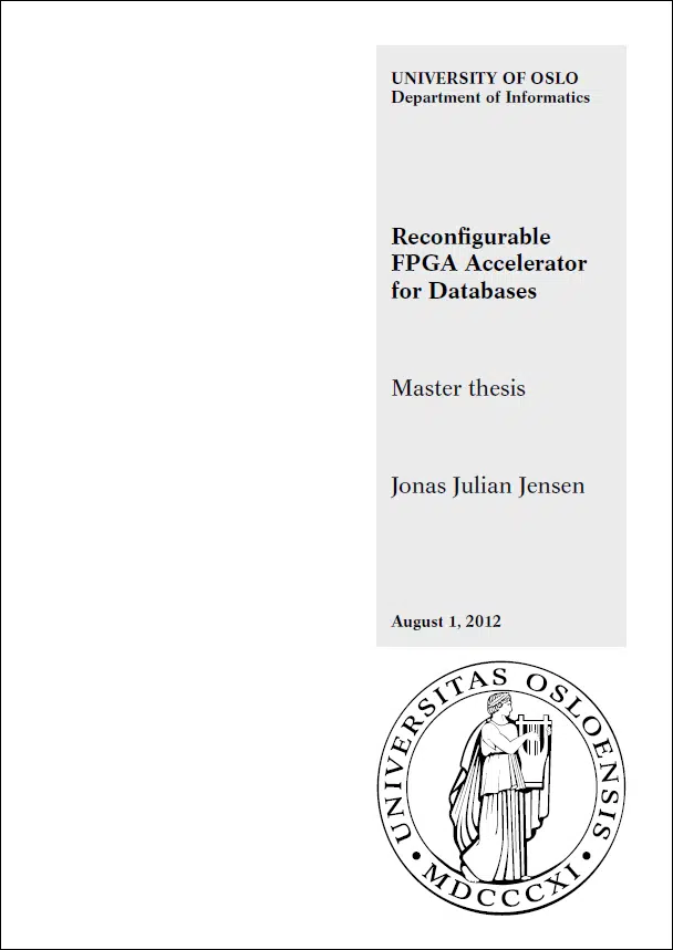 Master thesis front page