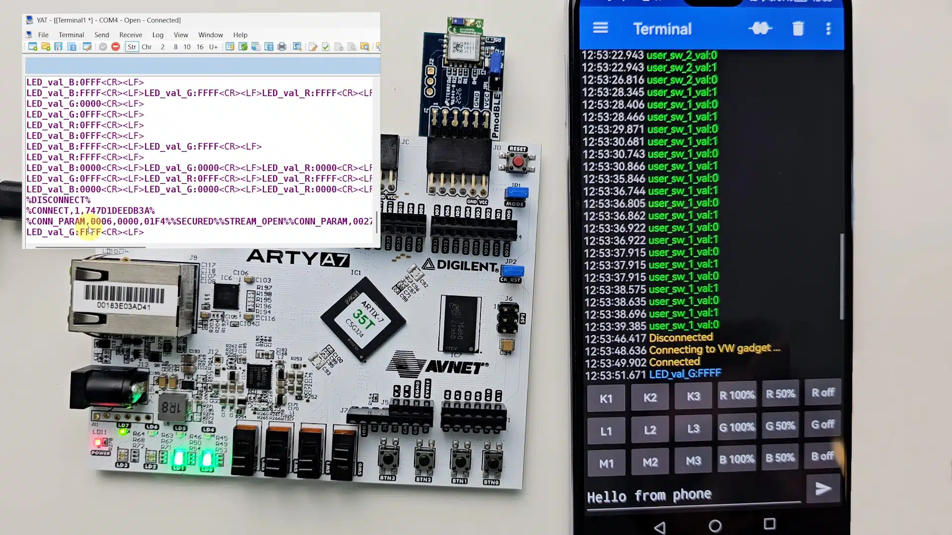 Course: Bluetooth FPGA control via mobile app
