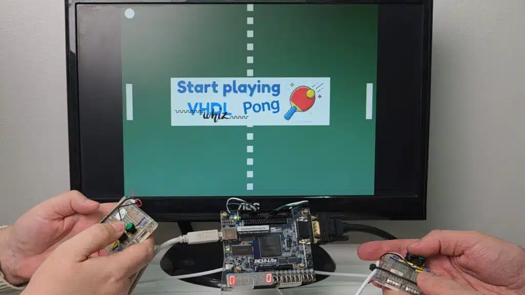 FPGA Pong game implementation using VHDL